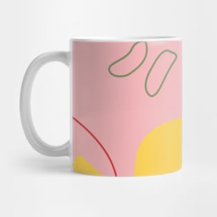 Pink abstract fruit and floral pattern Mug